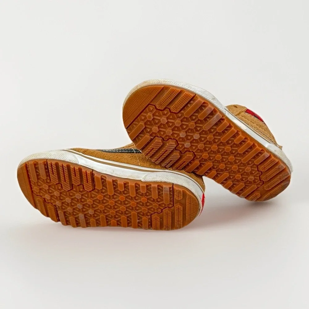 Vans Sk8 Hi MTE Kids Size 8 Brown Suede Cold Weather Primaloft Lined Skate Shoes